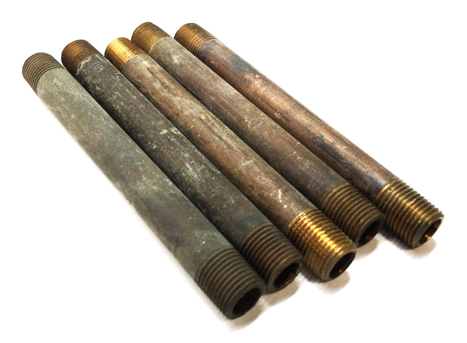 UNBRANDED 1/8" x 3-1/2" Brass Nipple [Lot of 5] NOS