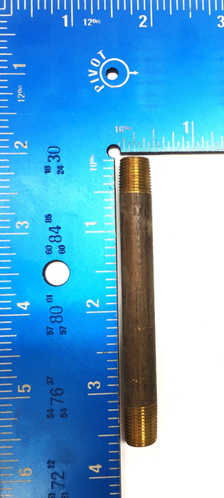 UNBRANDED 1/8" x 3-1/2" Brass Nipple [Lot of 5] NOS