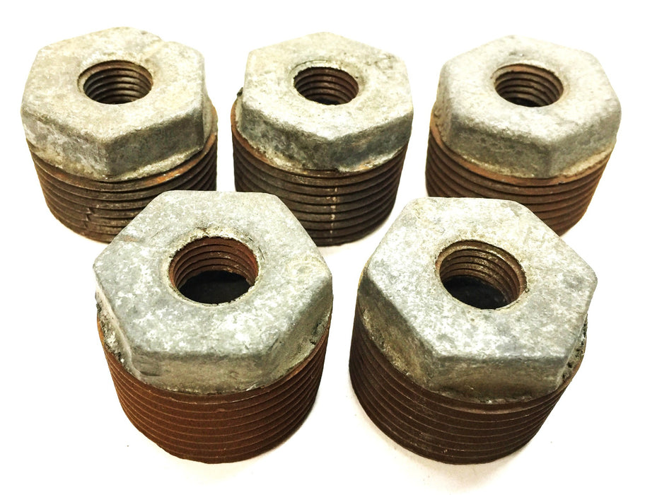 UNBRANDED 1" x 1/4" Galvanized Bushing [Lot of 5] NOS