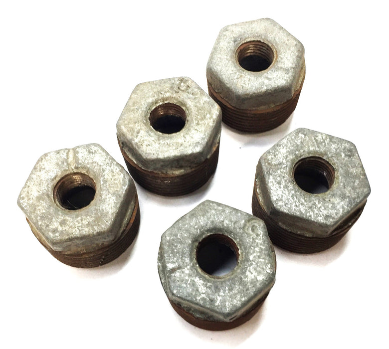 UNBRANDED 1" x 1/4" Galvanized Bushing [Lot of 5] NOS