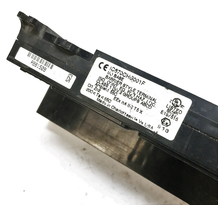 GE/Fanuc In/Out Barrier Style Terminal Base w/ Aux Terminal Strips IC670CHS001F