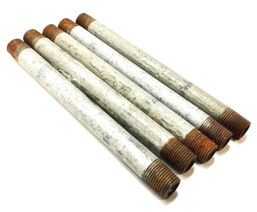 UNBRANDED 1/8" x 4-1/2" Galvanized Nipple [Lot of 5] NOS