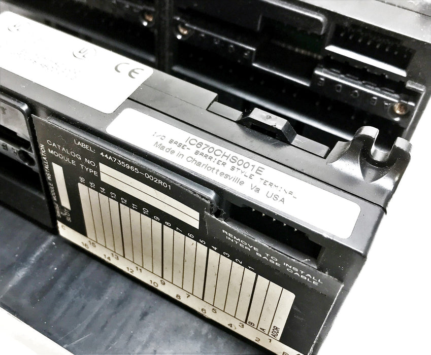 GE/Fanuc Unloaded In/Out Barrier Style Terminal Base IC670CHS001E [Lot of 2]