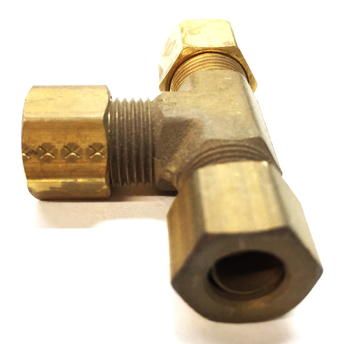 UNBRANDED 5/16" Brass Compression Tee [Lot of 6] NOS