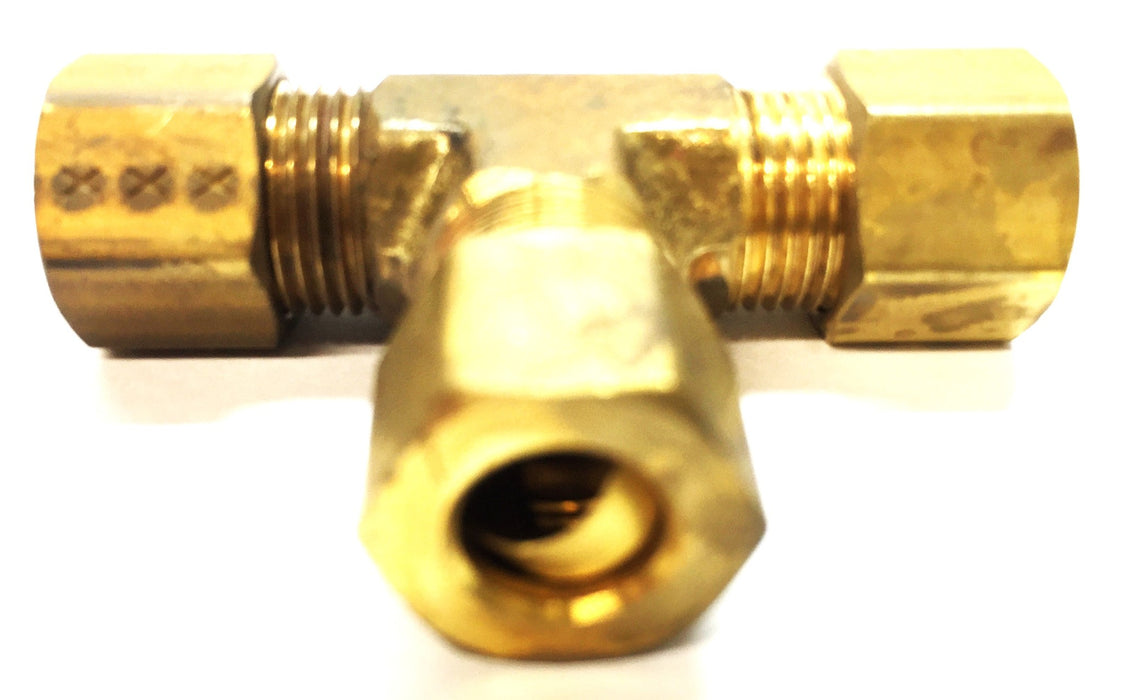 UNBRANDED 5/16" Brass Compression Tee [Lot of 6] NOS