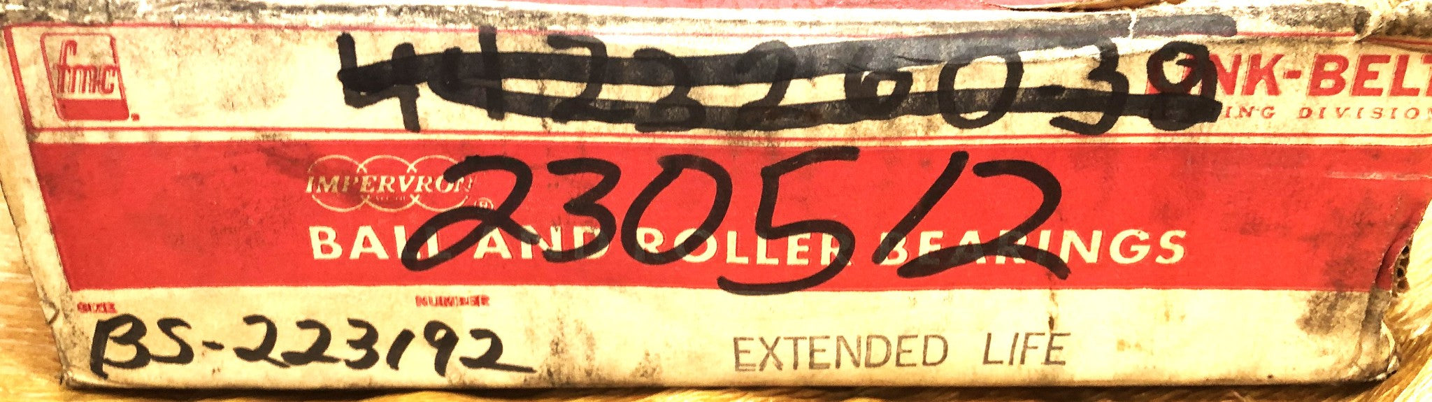 Link-Belt FMC Extended Life Spherical Self Aligning Roller Bearing BS-223192 NOS