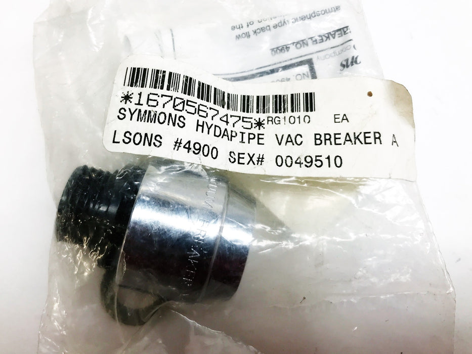 Symmons/Alsons Hydapipe Vacuum Breaker 0049510/4900 NOS