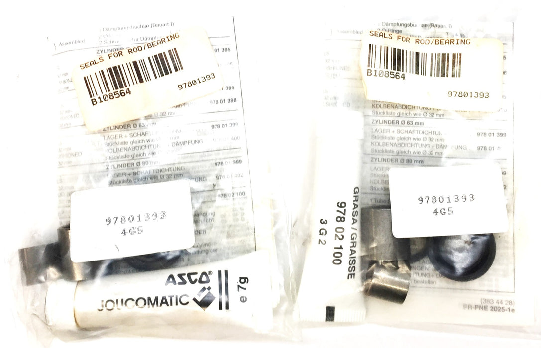 ASCO Seal Kit for Rod/Bearing 97801393 [Lot of 2] NOS