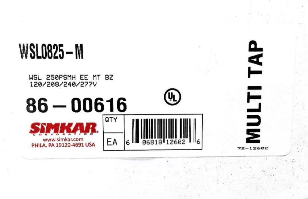 Simkar Wall Mount Fluorescent Lamp WSL0825-M NOS