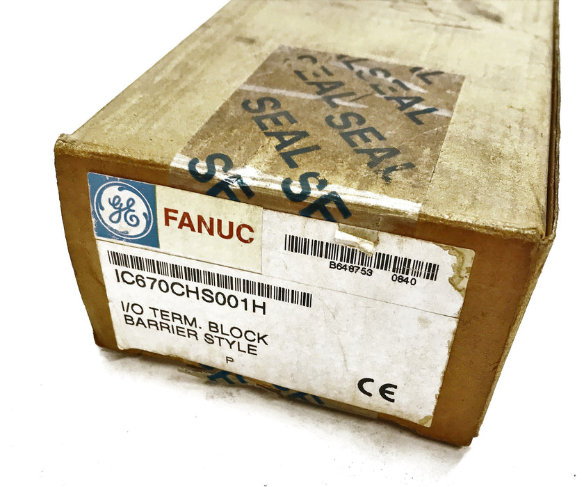 GE/Fanuc In/Out Barrier Style Terminal Base IC670CHS001H NOS