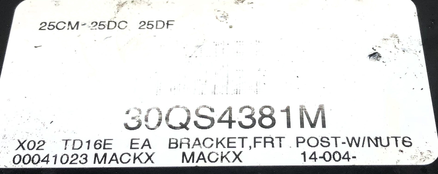 Mack Front Bracket 30QS4381M NOS