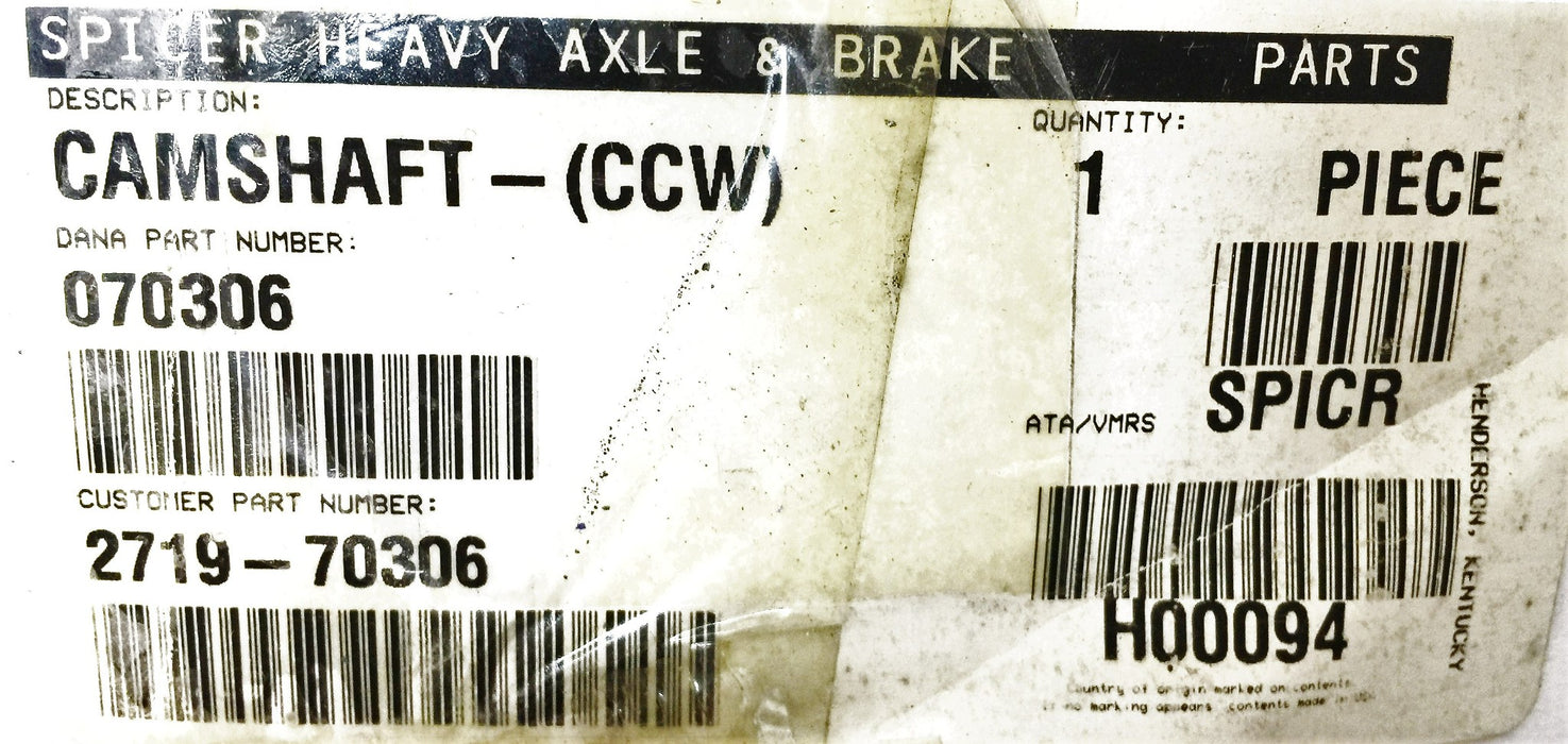 Dana/Spicer Camshaft 070306 USED