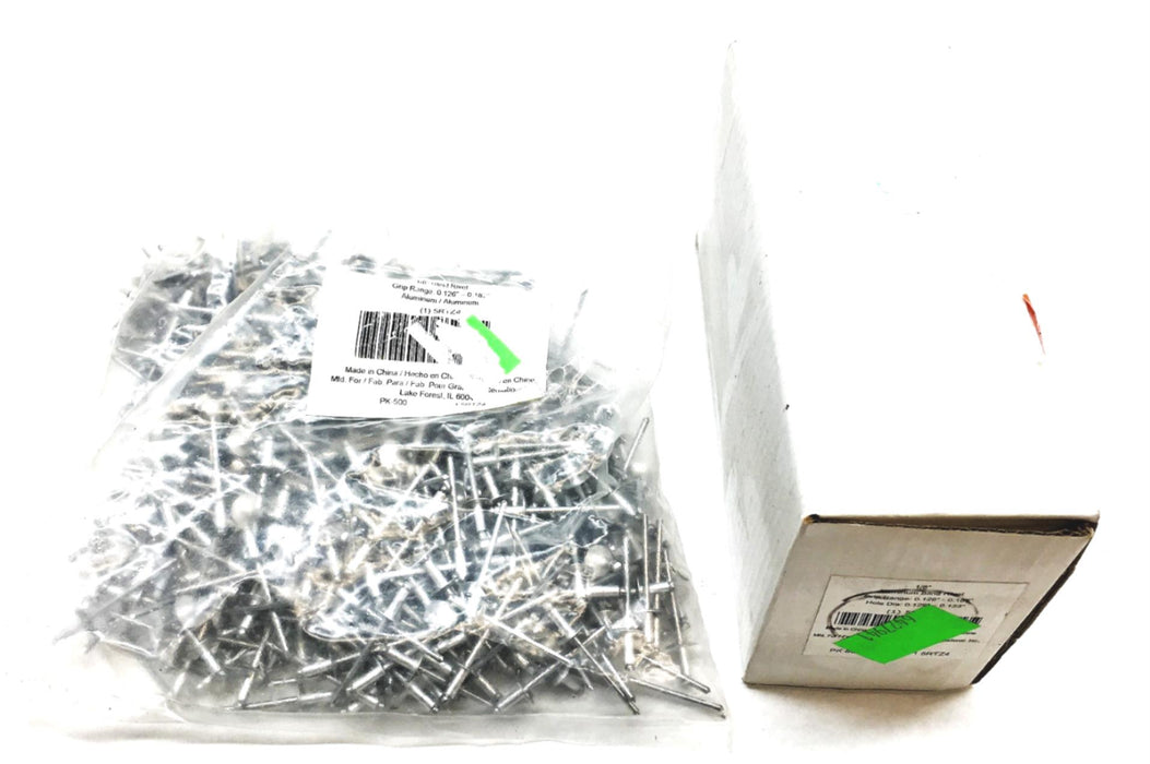 Grainger 500 Piece Pack 1/8 Inch Aluminum Blind Rivet 5RTZ4 NOS