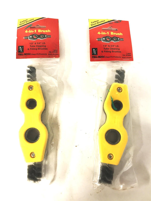 Mill-Rose 4-in-1 Tube and Fitting Cleaning Brush 70264 [Lot of 2] NOS
