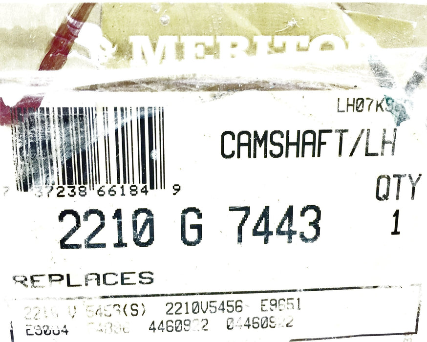 Meritor LH Camshaft 2210G7443 NOS