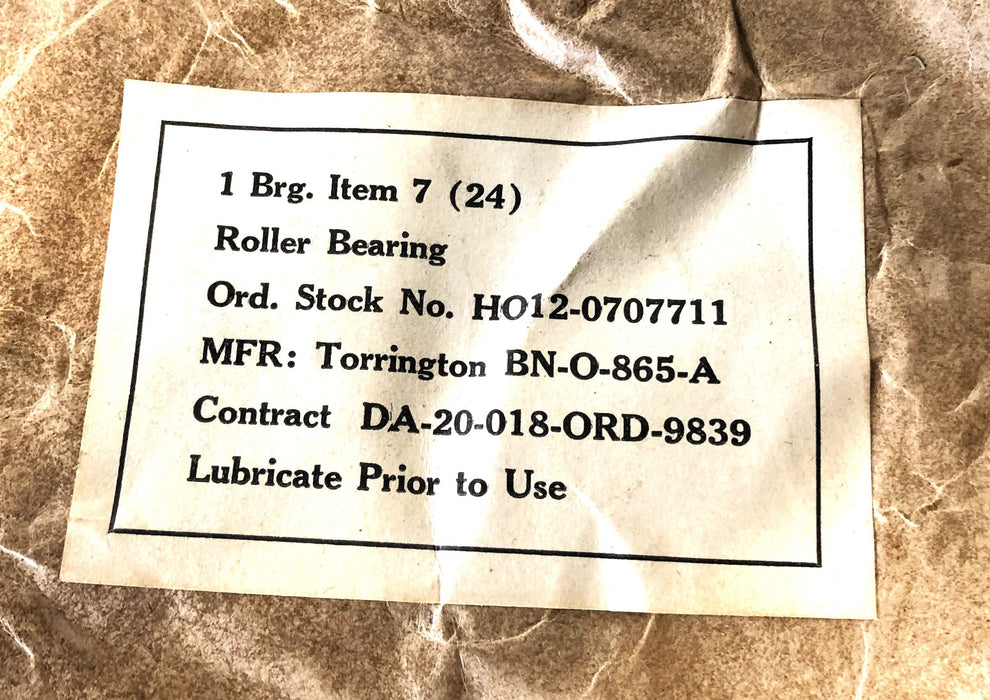 Torrington Radial Roller Bearing BN-O865A NOS