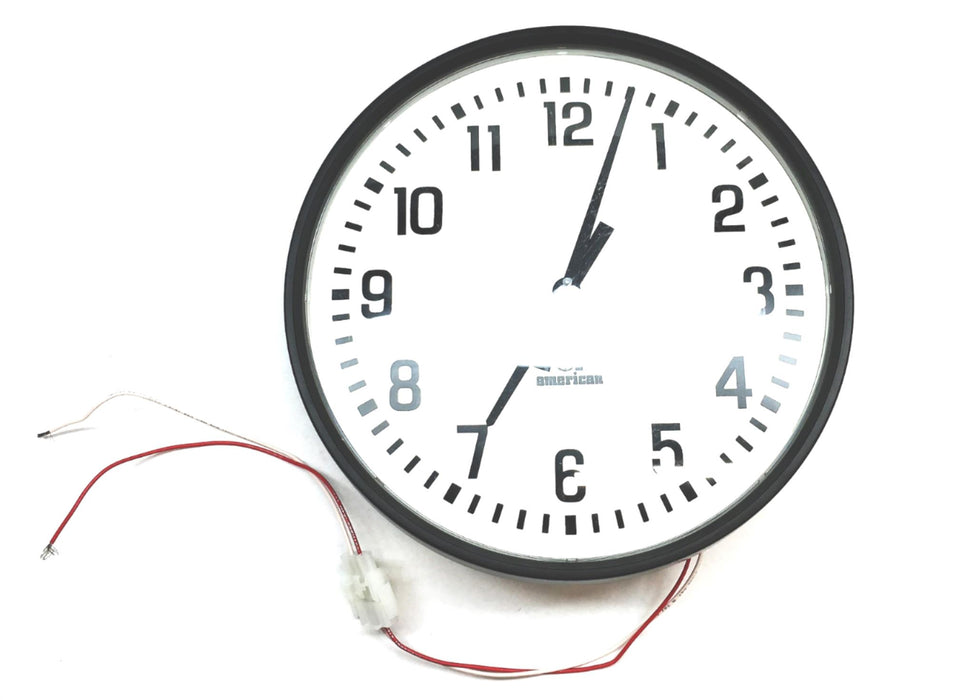 American 12 Inch Type 24 VDC Wall Clock B55BAFG606 NOS