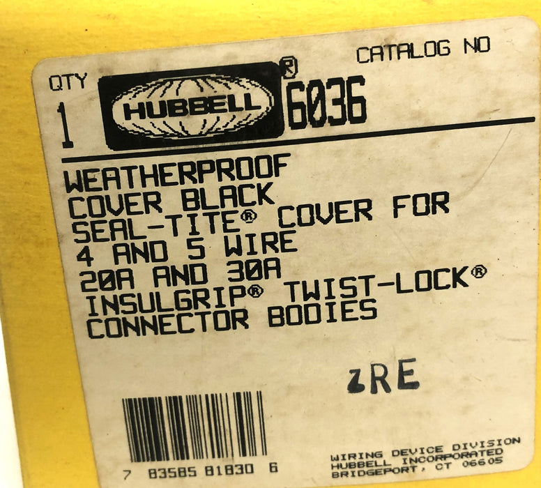Hubbell Seal-Tite Insulgrip Twist Lock Weatherproof Cover 6036 NOS