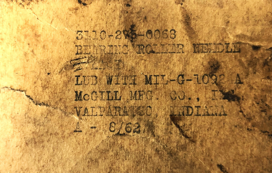 McGill Roller Bearing, Needle MT-416 NOS