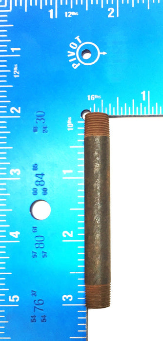 Unbranded 1/8" x 3" Black Malleable Iron Nipple [Lot of 8] NOS