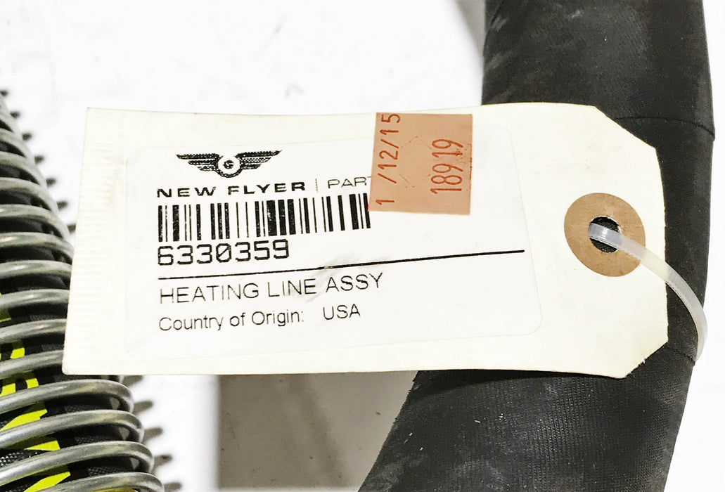 New Flyer Heater Hose Assembly 6330359 NOS