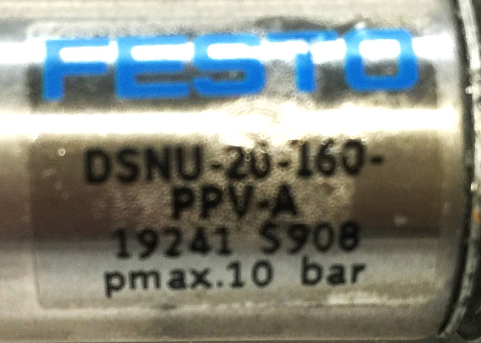 Festo Round Pneumatic Cylinder DSNU-20-160-PPV-A (19241) NOS