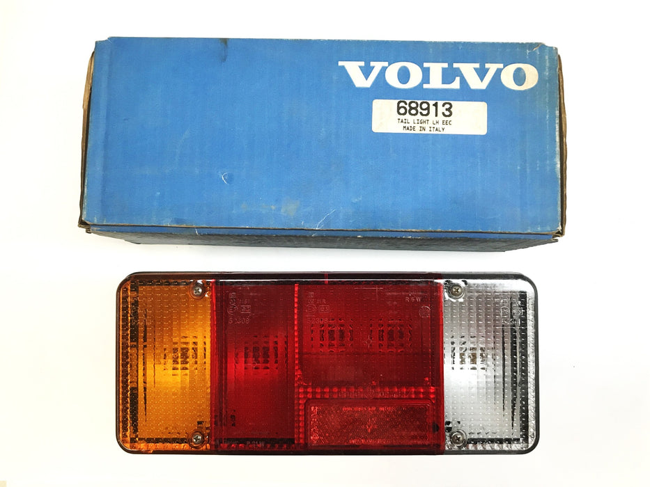 Volvo OEM 11-3/4" x 5" Amber/Red/Clear Left Taillight Assembly TL-68913 NOS