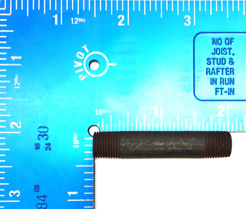 Unbranded 1/8" x 2" Black Iron Nipple [Lot of 4] NOS