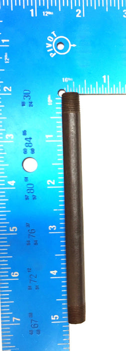 Unbranded 1/8" x 4" Black Iron Nipple [Lot of 6] NOS