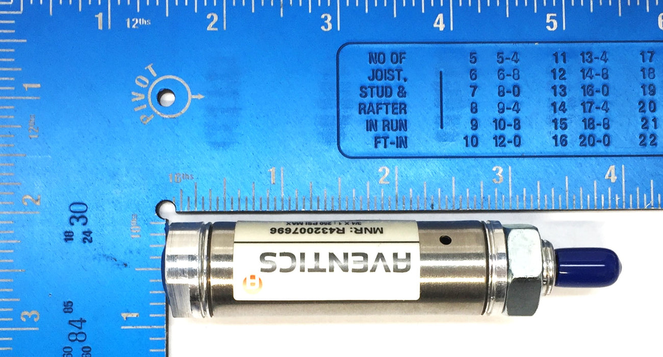 Aventics 3/4" x 1" (250 MAX Psi) Pneumatic Cylinder R432007696 NOS