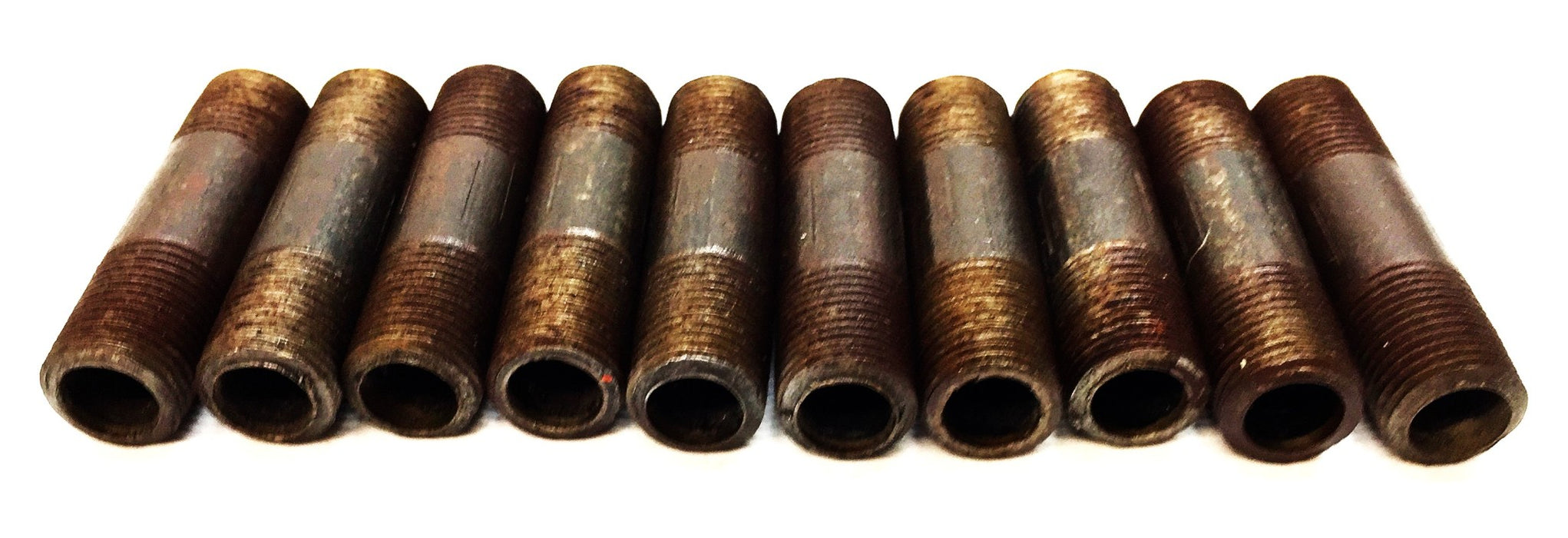 Unbranded 1/8" x 1-1/2" Black Iron Nipple [Lot of 11] NOS