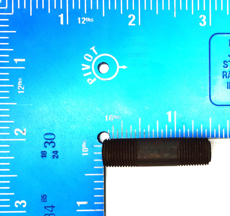 Unbranded 1/8" x 1-1/2" Black Iron Nipple [Lot of 11] NOS