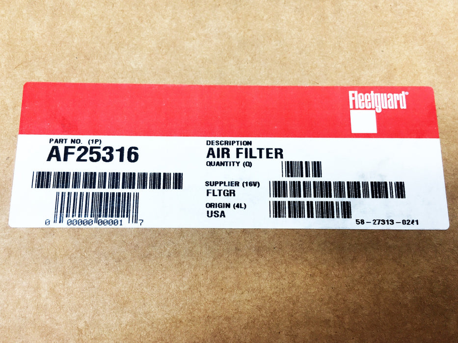 Fleetguard Air Filter Replacement AF25316 [Lot of 2] NOS