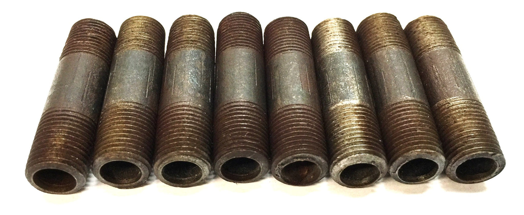Unbranded 1/8" x 1-1/2" Black Iron Nipple [Lot of 8] NOS