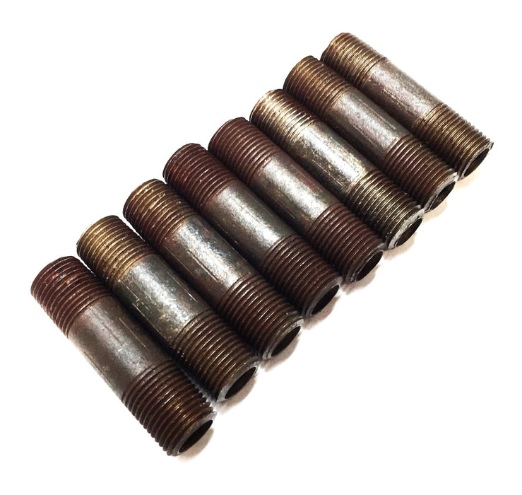 Unbranded 1/8" x 1-1/2" Black Iron Nipple [Lot of 8] NOS