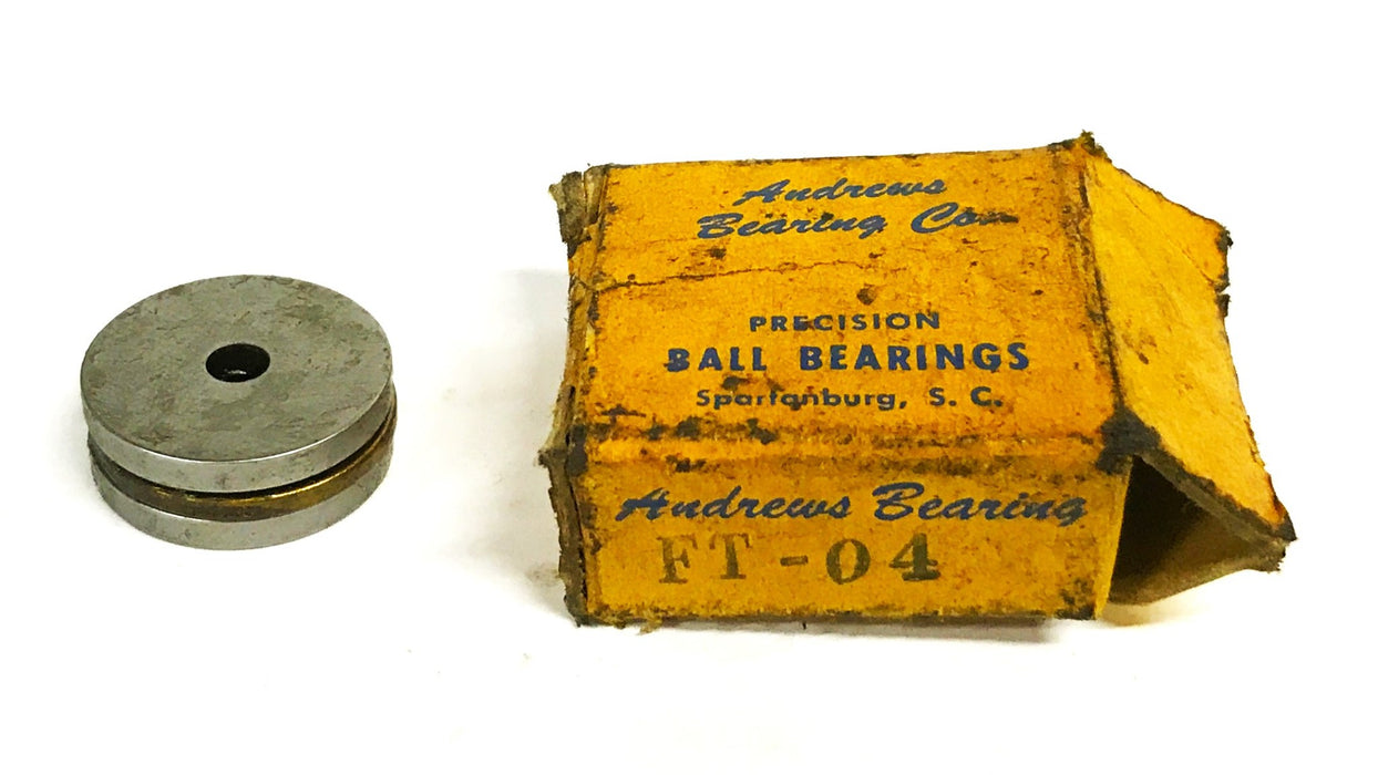 Andrews Thrust Ball Bearing FT-04 [Lot of 2] NOS