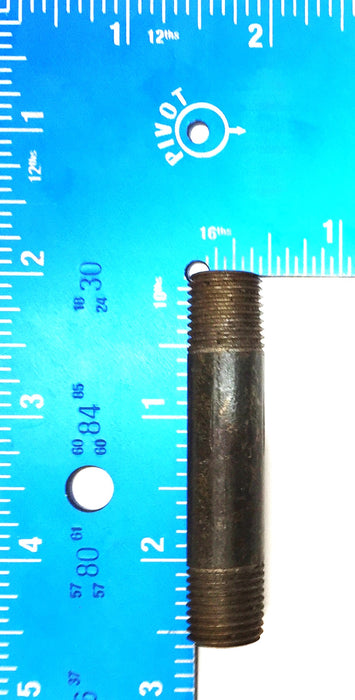 Unbranded 1/4" x 2-1/2" Black Iron Nipple [Lot of 10] NOS