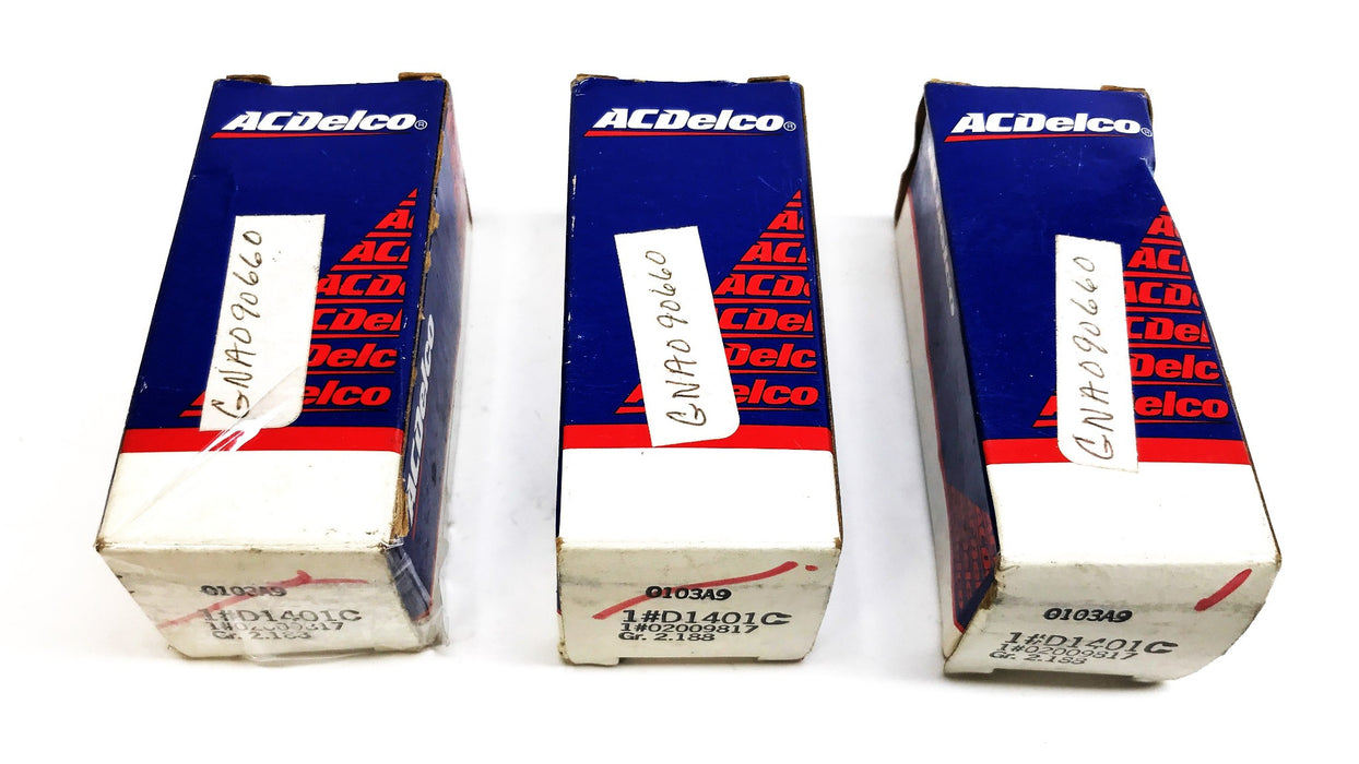 ACDelco GM Cylinder Assembly with 2 Keys D1401C [Lot of 3] NOS