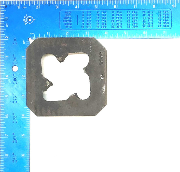 Morse 4" Square 1" Thick 1-1/2-11-1/2 Size Carbon Steel Pie Die 4783 (31042) NOS