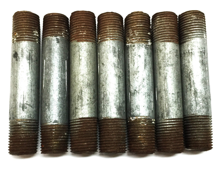 Unbranded 1/8" x 2" Galvanized Nipple [Lot of 7] NOS