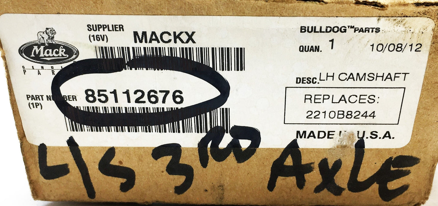 Mack Left Hand Camshaft 85112676 NOS