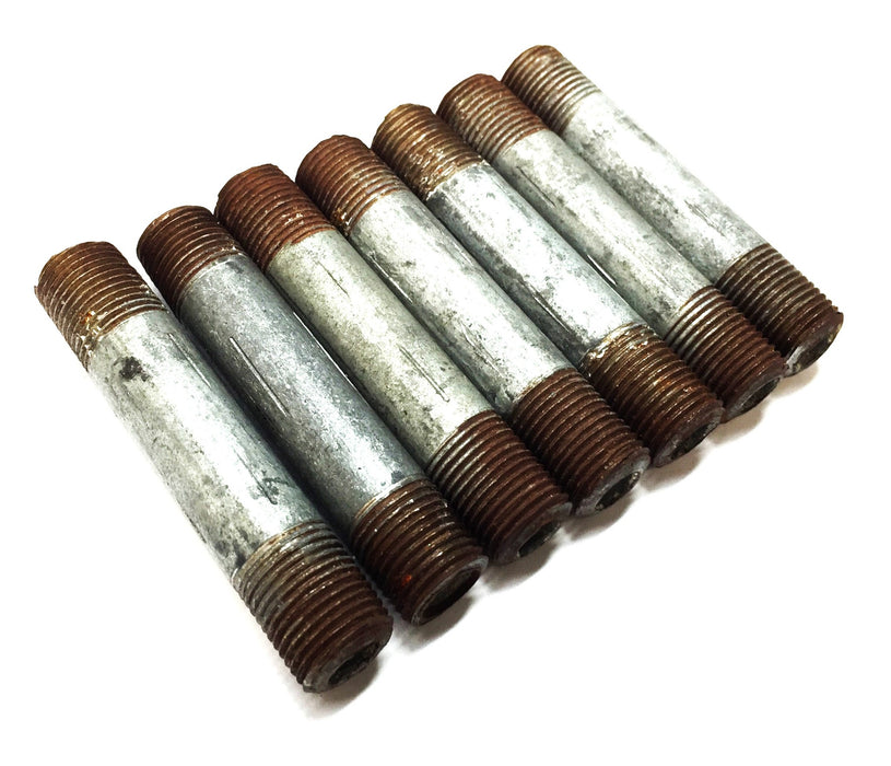 Unbranded 1/8" x 2" Galvanized Nipple [Lot of 7] NOS