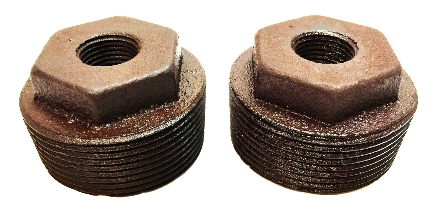 Unbranded 1-1/2" x 1/8" Black Iron Bushing [Lot of 2] NOS