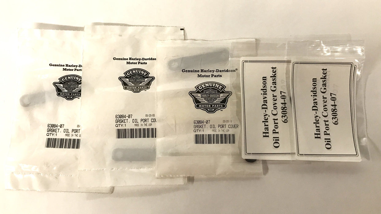 Harley-Davidson OEM Oil Port Cover Gasket 63084-07 [Lot of 5] NOS
