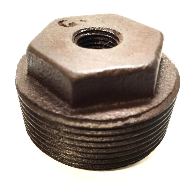 Unbranded 1-1/2" x 1/4" Black Iron Bushing [Lot of 2] NOS