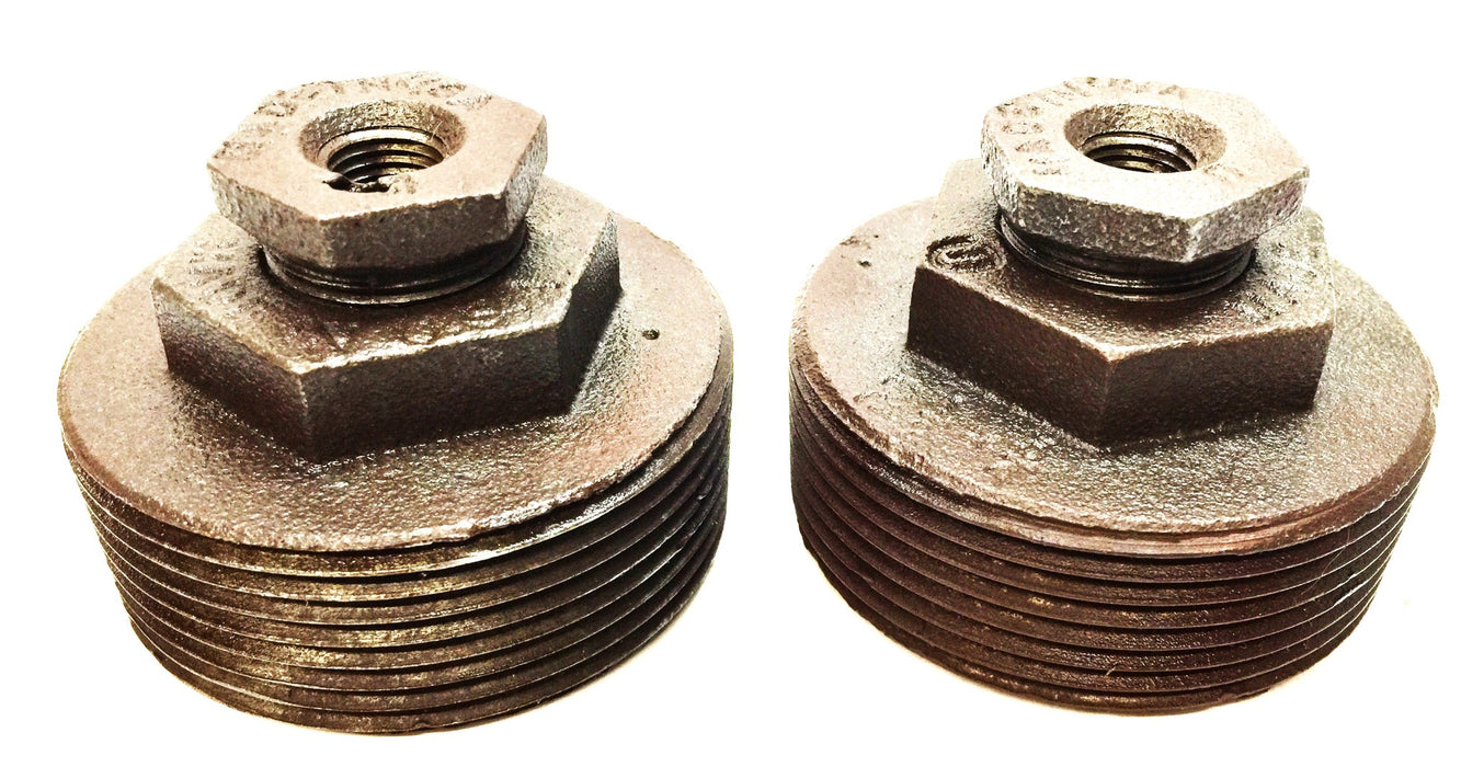 Unbranded 2-1/2" x 1/4" Black Iron Bushing [Lot of 2] NOS
