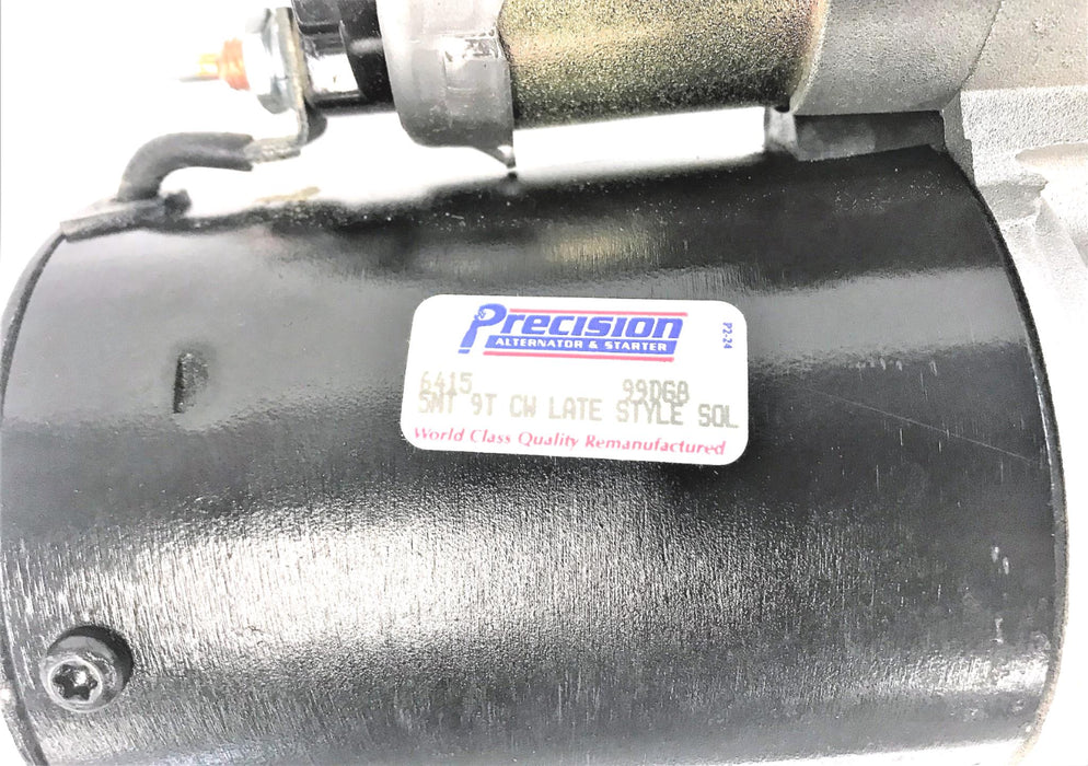 PRECISION 99DG8 5MT 9T CW LATE STYLE SOL STARTER FOR GM 6415 REMANUFACTURED
