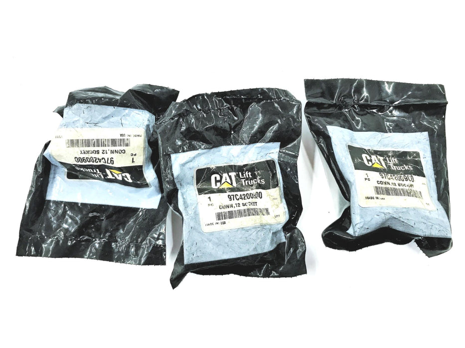 CAT OEM 12-Pin Receptacle Socket 97C4200900 [Lot of 3] NOS
