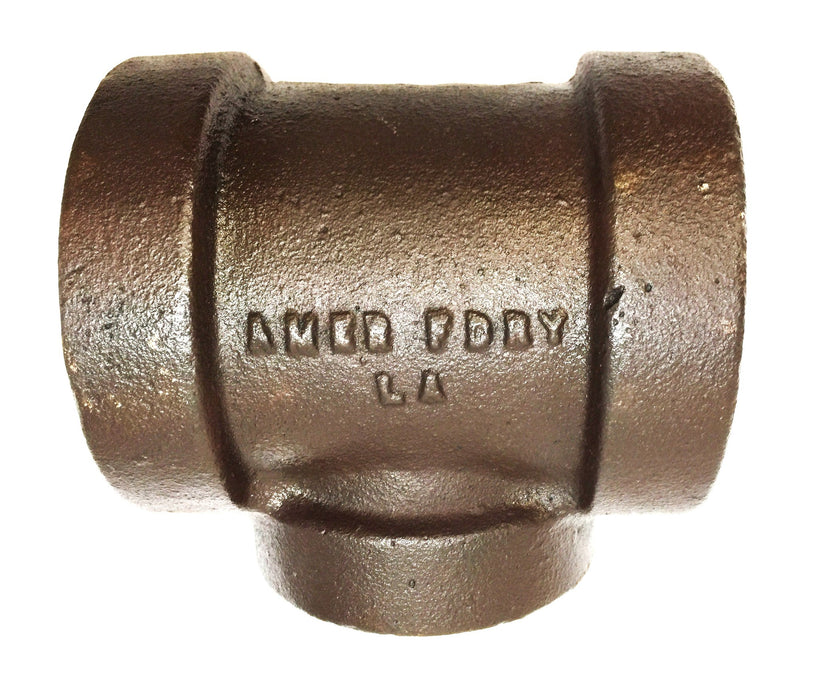 American Foundry 1-1/2" x 1-1/2" x 1-1/4" Iron Tee NOS