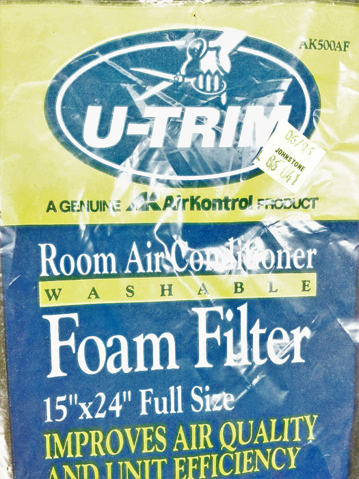 UTrim Room Air Conditioner Washable Foam Filter AK500AF [Lot of 3] NO